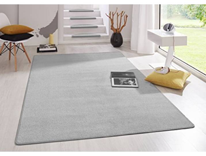 Hanse Home Tapis d'intérieur Fancy - Tapis de Salon\, uni\, Moderne\, en Velours\, pour Salle à Manger\, Salon\, Chambre d'enfant\, Couloir\, Chambre à Coucher\, Cuisine - Gris\, 160 x 240 cm