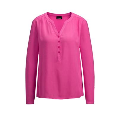 GOLDNER "Elegante Viskosebluse mit V-Ausschnitt" Knopfleiste