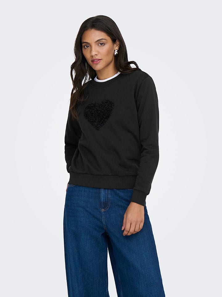 JDY Sweatshirt "Paris" in Schwarz - S