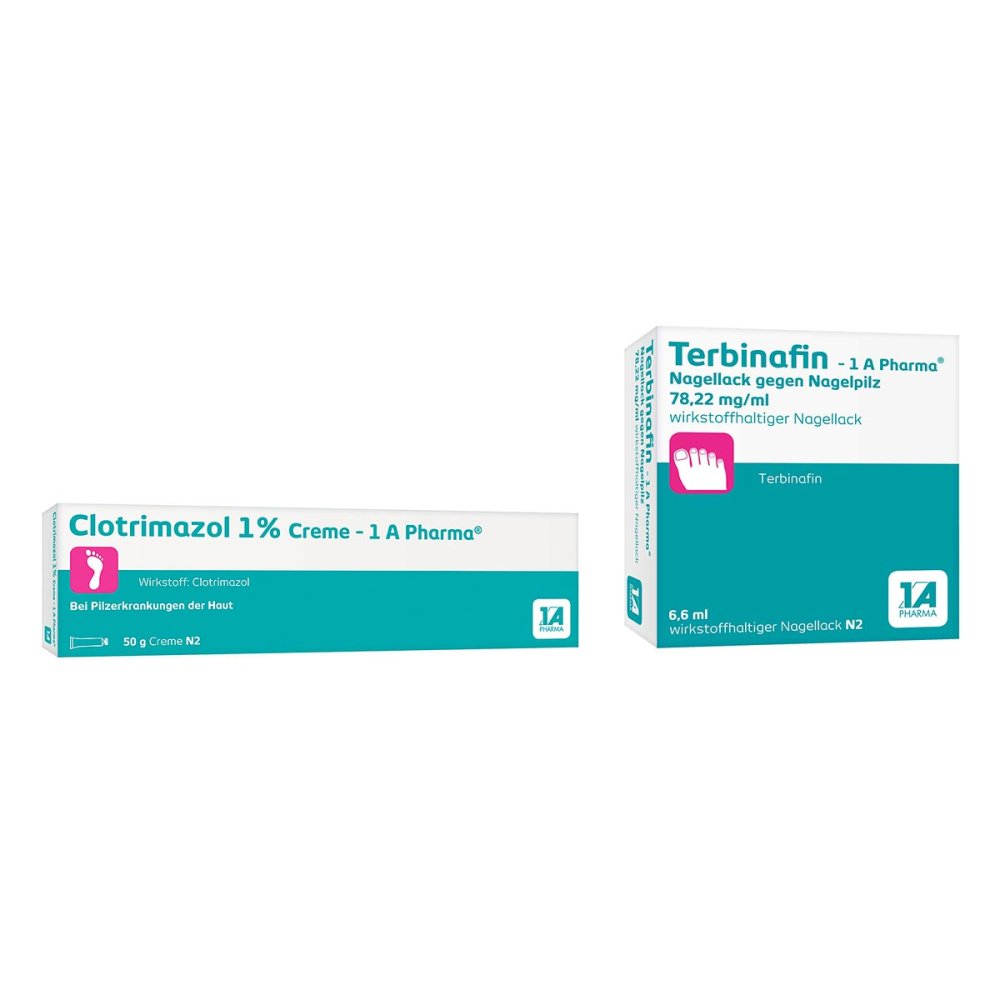 Clotrimazol 1% 50 g + Terbinafin 1 A Pharma Nagellack 6.6 ml 08102997