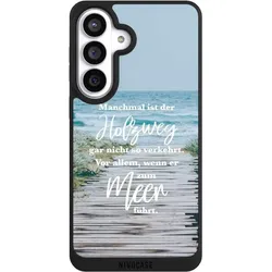 Nivocase Handyhülle für Samsung Galaxy S26+ Hülle NIVOpure Case Schwarz Statement Strand Spruch (Samsung Galaxy S26+), Smartphone Hülle, Schwarz