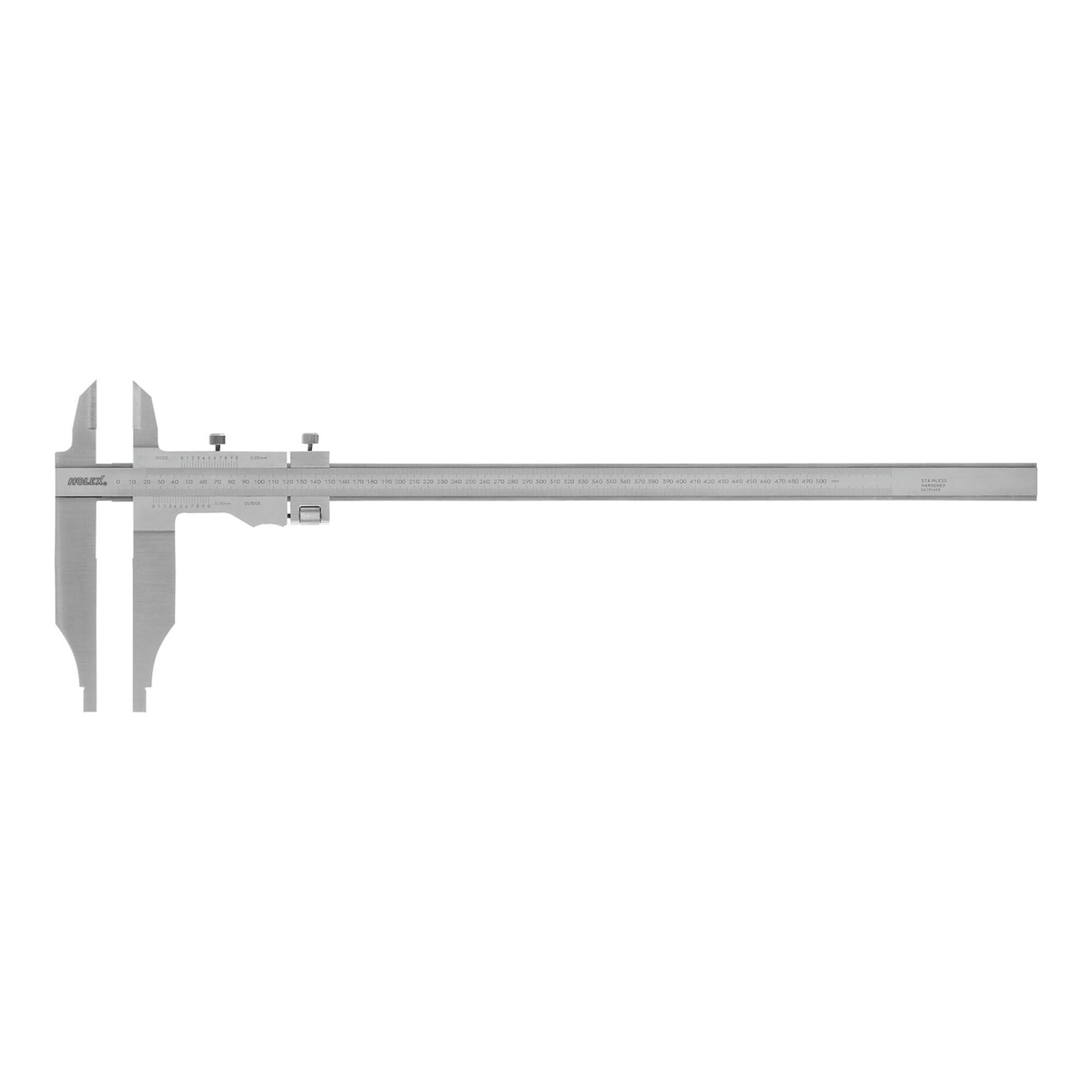 HOLEX Werkstatt-Messschieber mit parallaxfreier Ablesung und Feineinstellung 500 mm (415170 500)