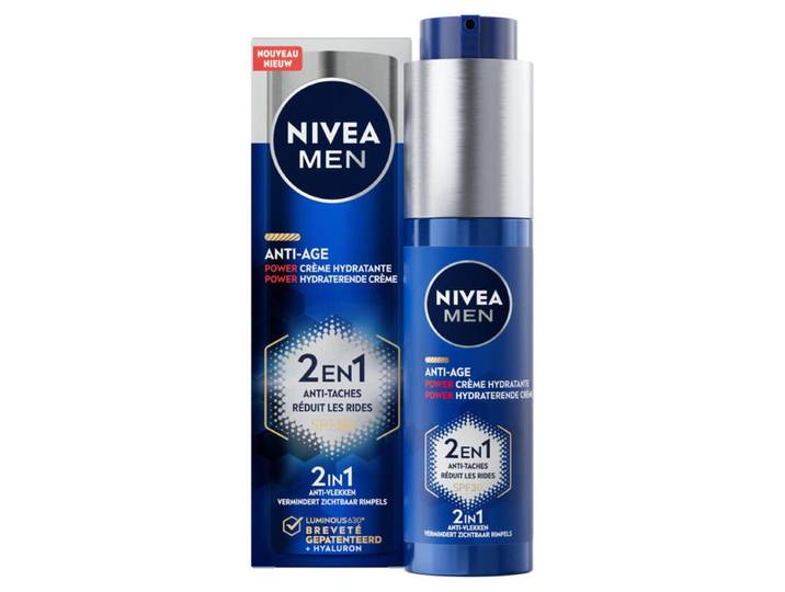 NIVEA MEN Anti‑Age Power Visage Crème 2-en-1 Anti‑Âge &amp; Anti‑Taches 50 ml