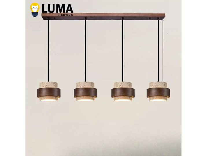 Lampe à suspension en pierre de grotte Wabi Sabi, lustres en travertin jaune, ampoule E27 pour cuisine, île, restaurant, salle à manger, décoration de la maison
