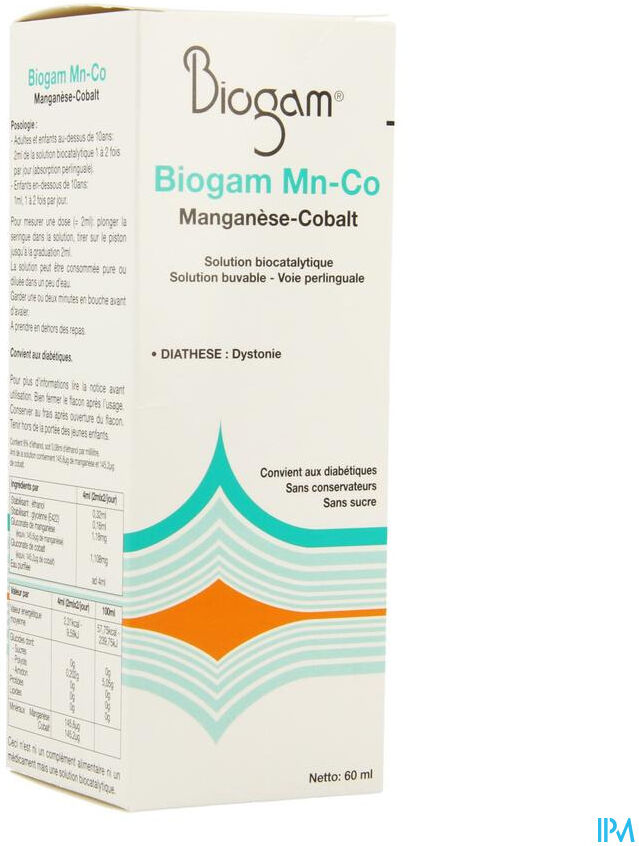 Biogam Mn Co Gouttes 60 ml