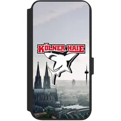 Nivocase Klapphülle für Samsung Galaxy S22+ Handyhülle aus Kunst Leder NIVOflip schwarz Eishockey (Samsung Galaxy S22+), Smartphone Hülle, Schwarz