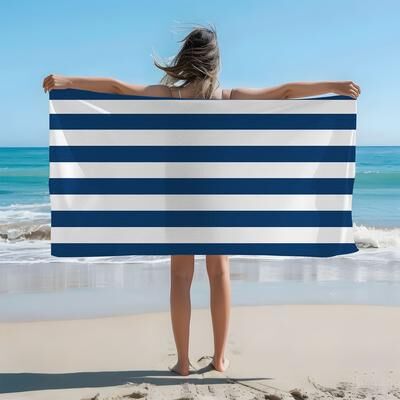 JML "Large Cabana Stripe Beach Towel 30""x60"", 35""x70"""