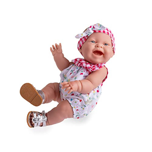 JC Toys Lola Spring Picknickpop, 36 cm, zacht vinyl, glimlachend gezicht