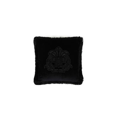 Kissenbezüge PHILIPP PLEIN "Monogram", schwarz (02, schwarz), 1 Stk., Baumwolle, Baumwolle, Obermaterial: 100% Baumwolle, Kissenbezüge