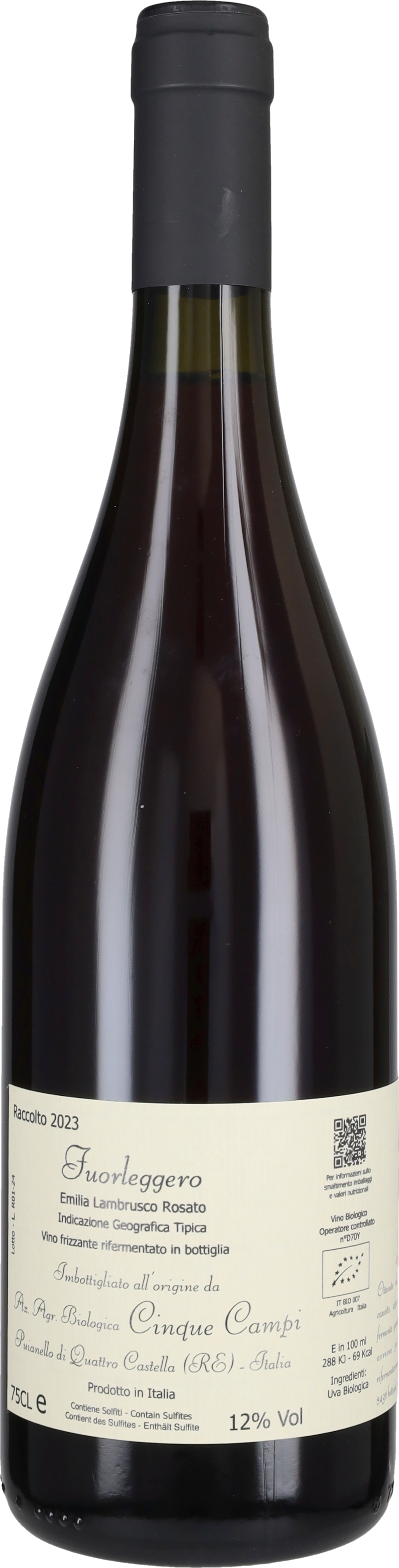 Lambrusco Rosé 'Fuorleggero' Cinque Campi 2023