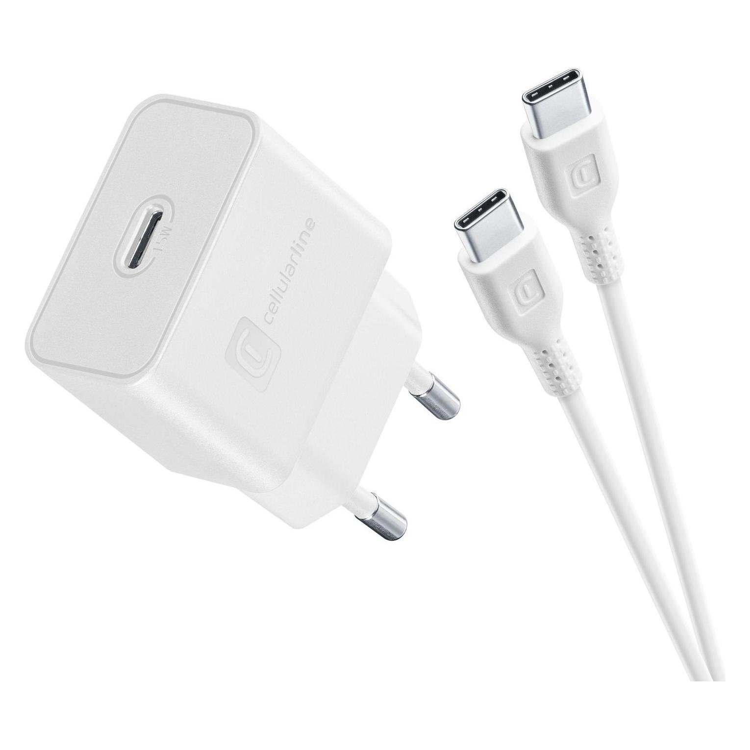 Cellularline USB-C Charger Kit 15W (15.03 W, 1 Port) (ACHSMKITC2C15WW)