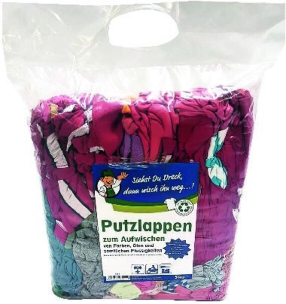 Chiffons de nettoyage emballage spécial 2,5 kg, colorés ; IMHANEX