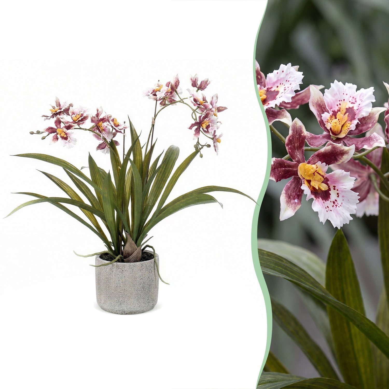 Kunstplant Orchidee Bordeaux 45 cm