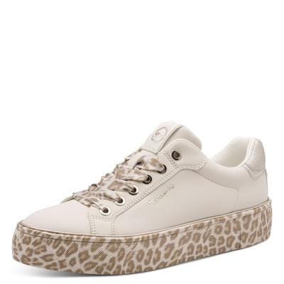 Slip-On Sneaker TAMARIS, Damen, Gr. 37, Textil, leo kombiniert, Lederimitat, kontrastfarbene Details, Schuhe, Freizeitschuh, Halbschuh, Slipper in veganer Verarbeitung