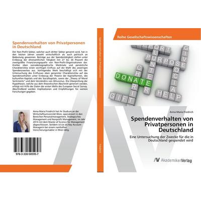 Spendenverhalten von Privatpersonen in Deutschland, Taschenbuch von Anna-Maria Friedrich, AV Akademikerverlag, 978-3-330-50595-7