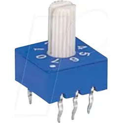ECE ERD210RSZ - Drehcodierschalter, 10-pol bin. real Achse