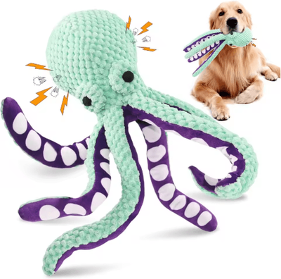 Inspire Picks Squeaky Plush Dog Toy For Training, Chewing & Daily Comfort green 1pc
