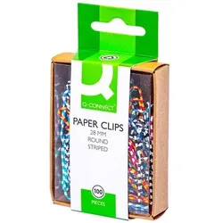 Büroklammer, 28mm, 100 Stück, bunt