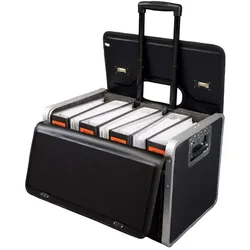 Alassio Aktenkoffer 'PARMA', Lederimitat, schwarz