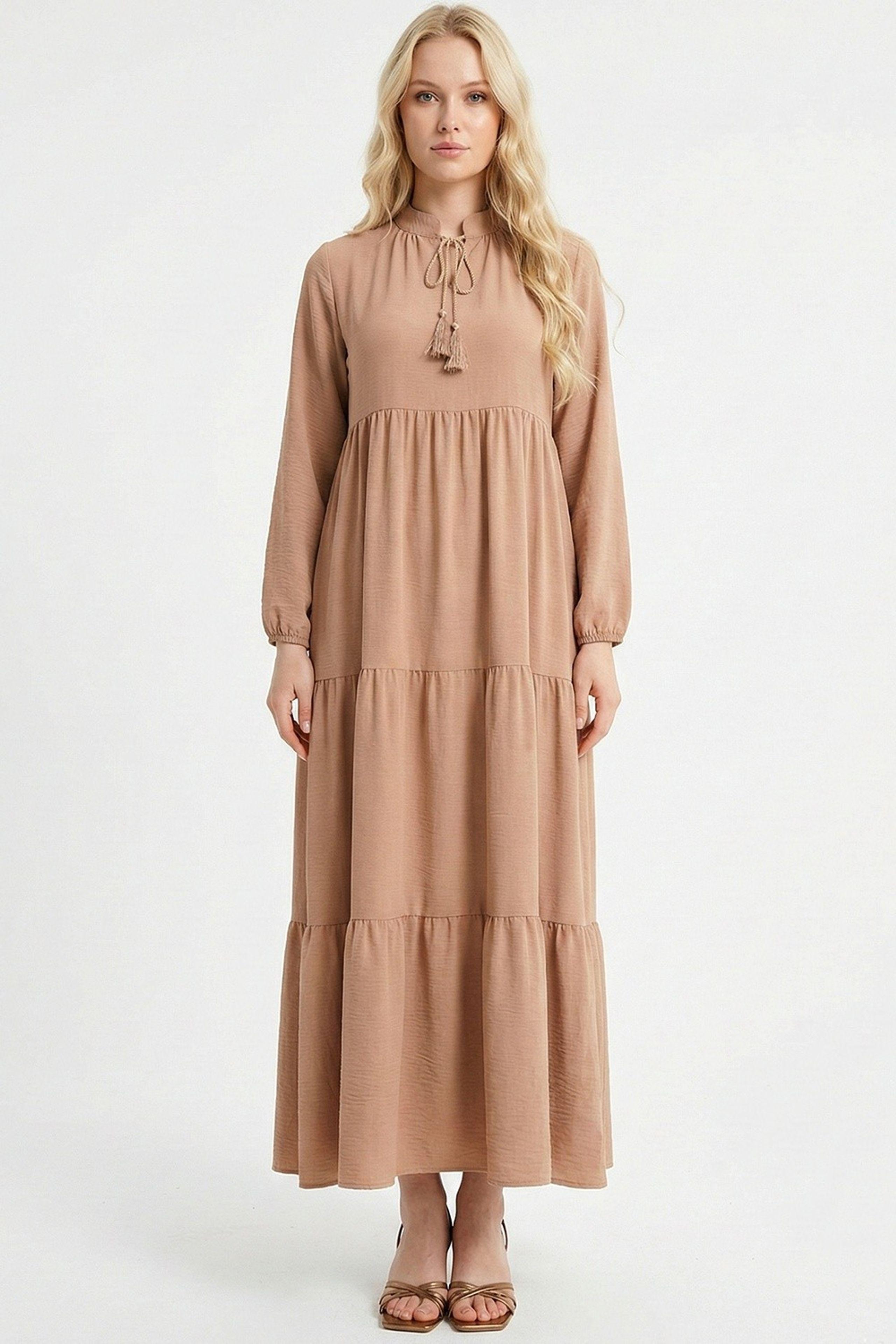 Maxikleid mit Schleifen-Detail