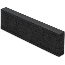 PROREGAL 10x Schaumstoff Konturschnitt für NextGen Einsatzkästen | HxBxT 10x3,5x35,5cm | Schwarz