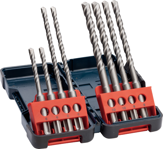 Bosch Hammerbohrerset SDS plus-3, 8-tlg., Tough Box, 6–10 mm 2607019902
