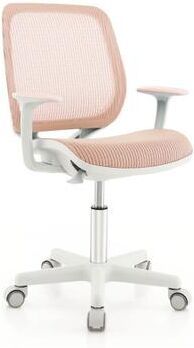 Costway Swivel Mesh Children Computer Chair with Adjustable Height-Pink