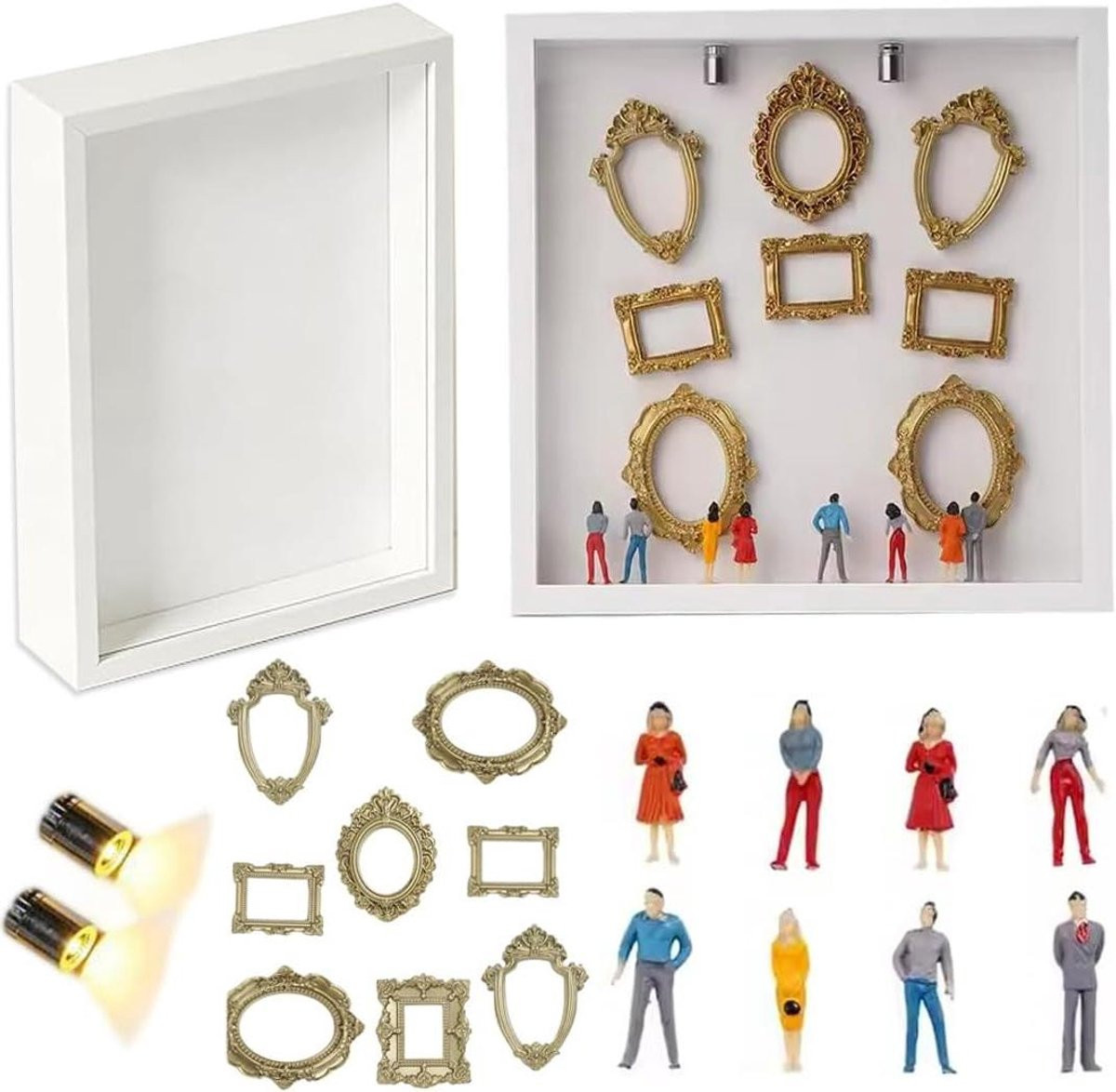 Mini Museum Box Schaduwbox Kit Wit - 25 cm