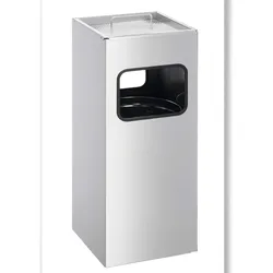 DURABLE Papierkorb Metall 17L eckig mit Ascher
