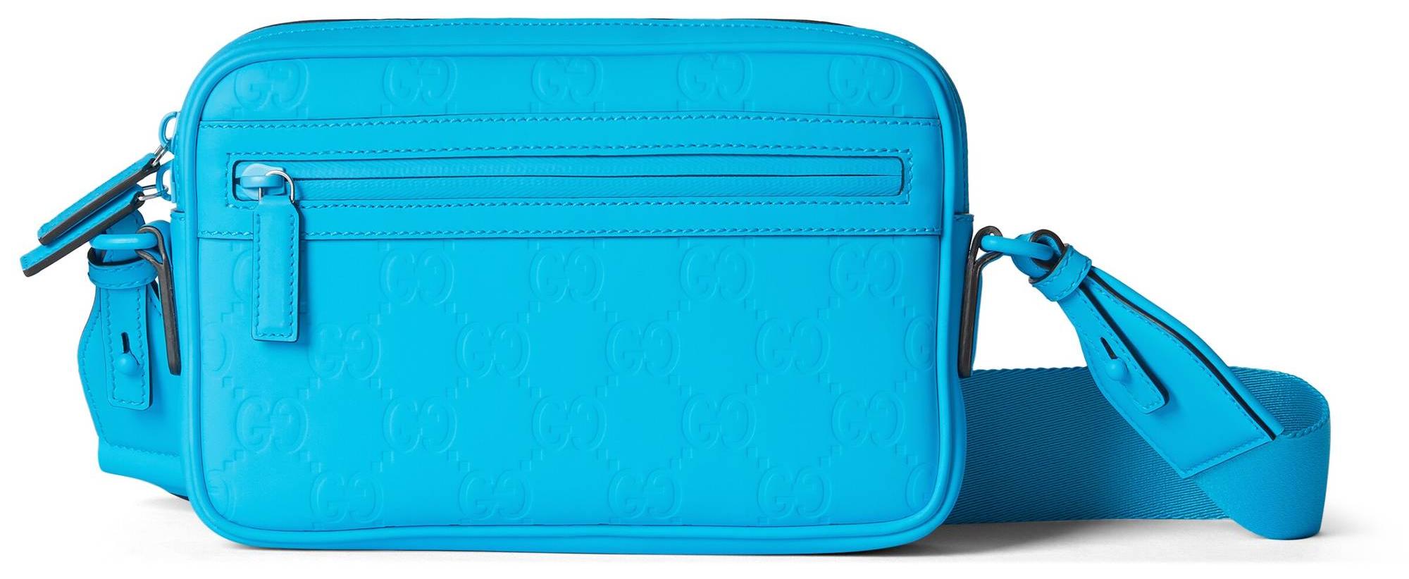 Gucci Umhängetasche Uni Rubber-Effect Crossbody Bag Blue 771293-AADKD-4336