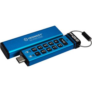 Kingston USB-Stick IronKey Keypad 200C, 512 GB, bis 280 MB/s, mit Verschlüsselung, USB-C 3.0
