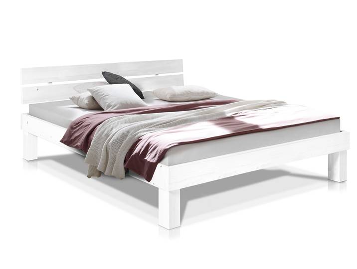 PUMBA Massivholzbett mit Kopfteil, Material Massivholz