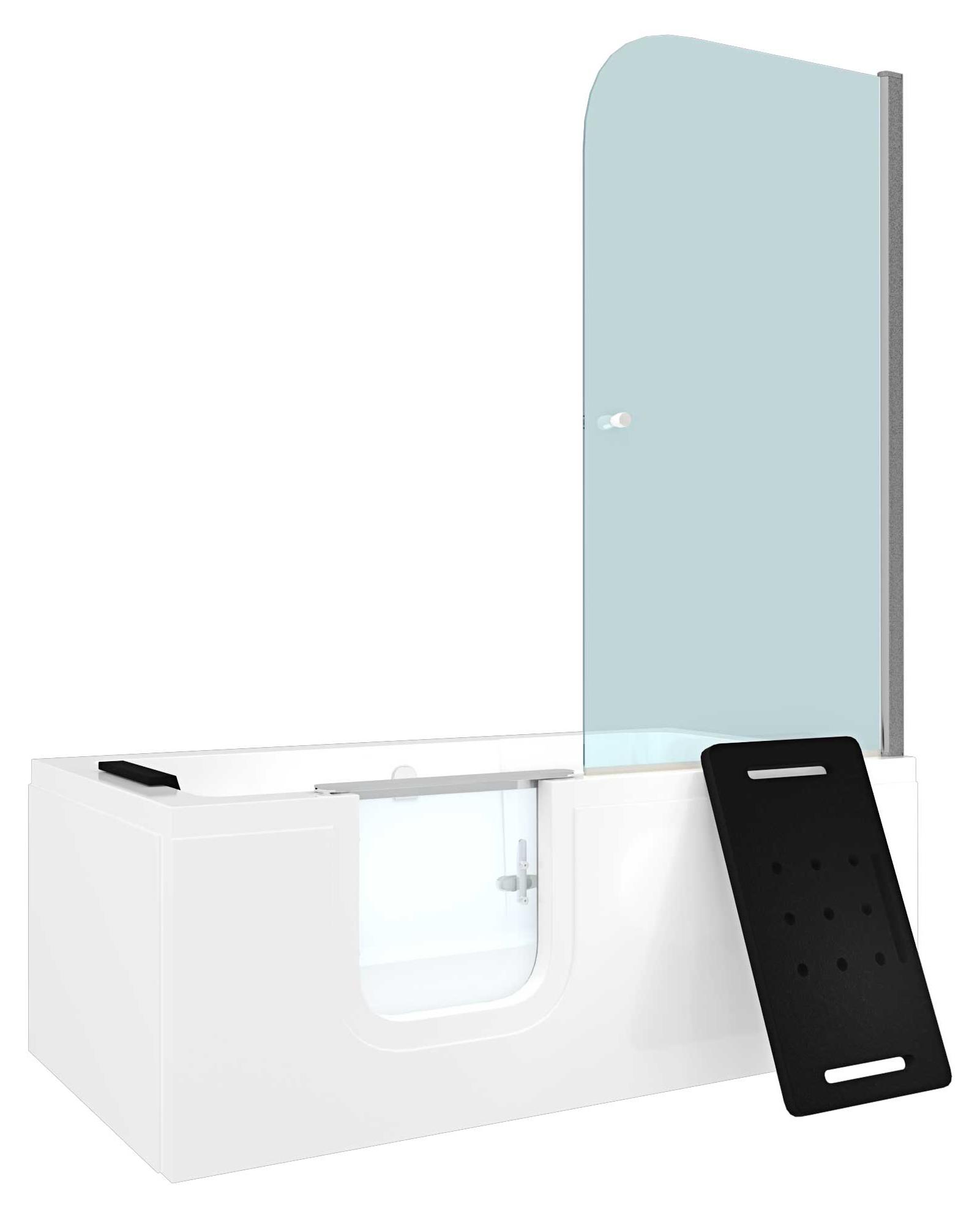 Seniorendusche und Sitzwanne Kombination Wanne mit Tür S15D-L 160x85x215cm OHNE 2K Scheiben Versiegelung