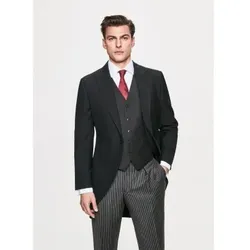 Hackett London für Herren. HM450351 Wollweste mit Fünf-Knopf-Verschluss grau (44/32), Wolle, Klassisch
