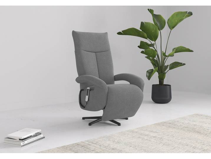 TV-Sessel SIT & MORE Amica, inkl. Kopfteilverstellung & Drehfunktion , grau, B:74cm H:112cm T:82cm, 100% Polyester, Sessel, TV-Sessel, wahlweise mit 2 Motoren, Akku und Aufstehhilfe