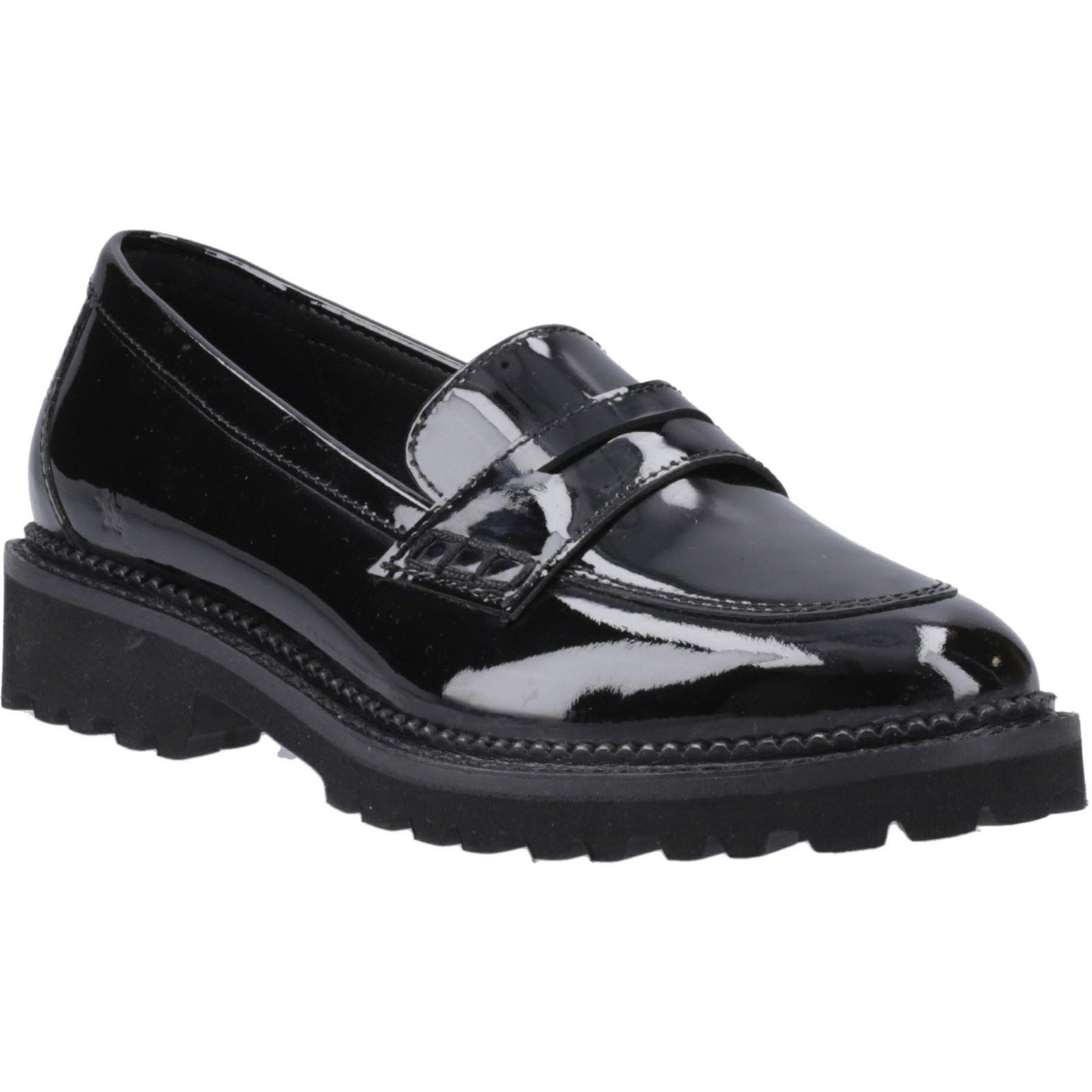 Hush Puppies Grazia Mädchenschwarze Slipper Aus Leder
