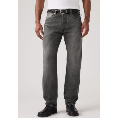 5-Pocket-Jeans LEVI'S "501 RELAXED", Herren, Gr. 33, Länge 34, grau (grandpa gave me), Denim/Jeans, Obermaterial: 100% Baumwolle, relaxed fit lang, Jeans 5-Pocket-Jeans