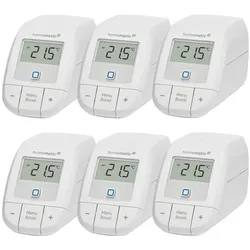 EQ-3 Homematic IP Heizkörperthermostat – basic 6er Set, Thermostat, Weiss
