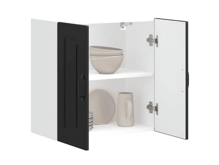 Armoire murale de cuisine - - Kalmar - Noir - Bois d'ingénierie