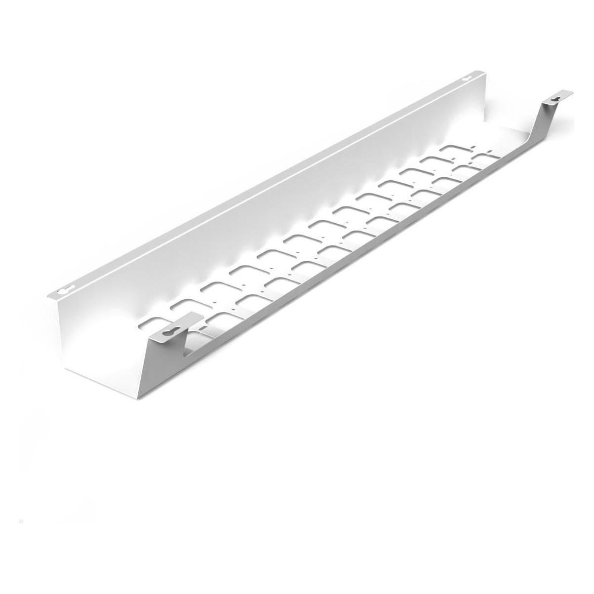 TecLines TKW003W Schreibtisch Kabelwanne horizontal 1000 mm, weiss (Kabelkanal, 100 cm) (TKW003W)