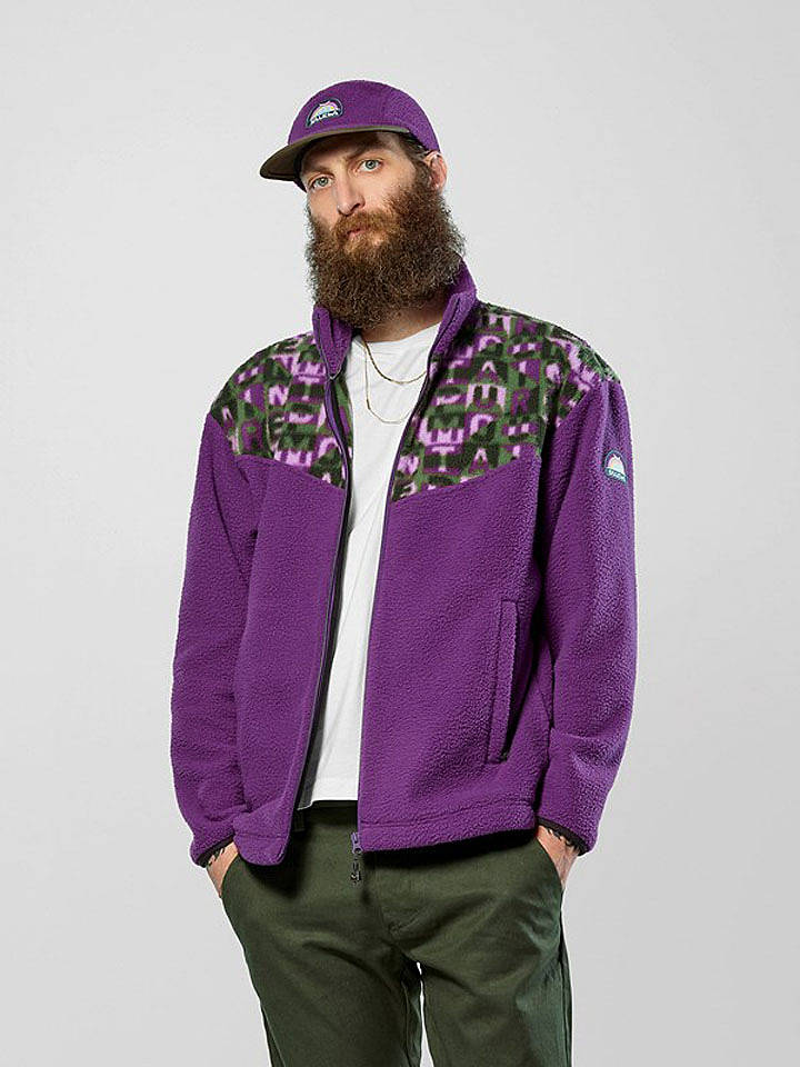 Salewa Fleecepullover "Eagle Anniversary" in Lila - XXL