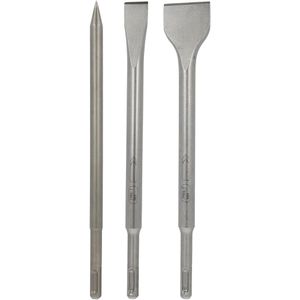 Heller-Tools Meißel 23772, SDS+, 3-teiliges Set, Spitz-, Flach- und Spatmeißel