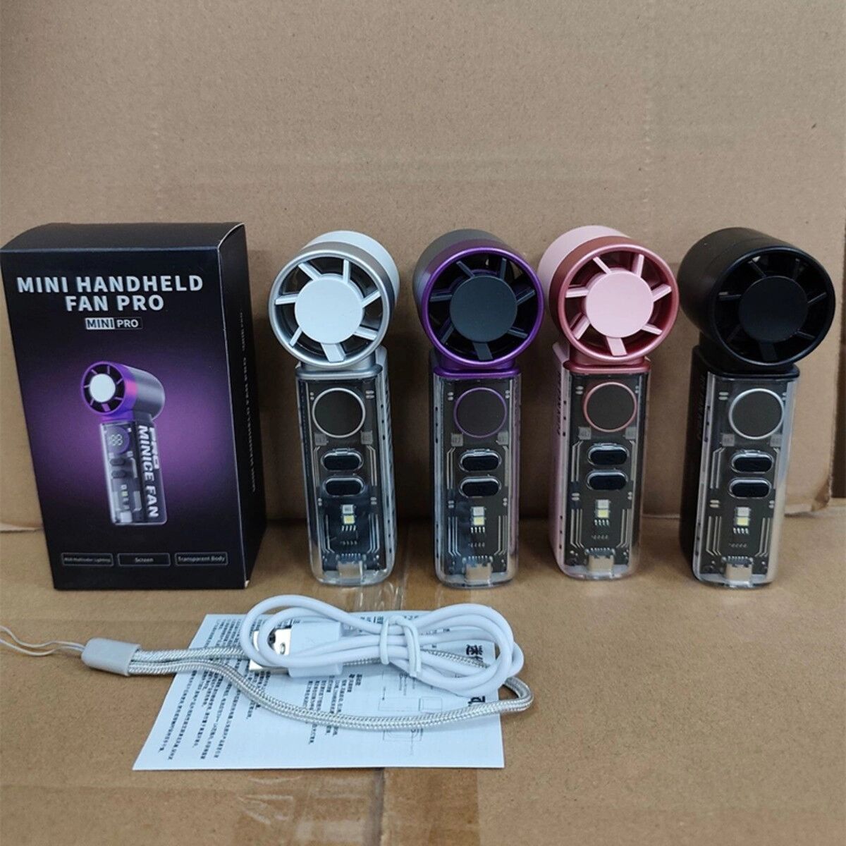 INF Mecha Mini Handventilator Ice-Cooling Edition – Halbleiterkühlung, 199-stufige Geschwindigkeitsregelung, USB-C Grau