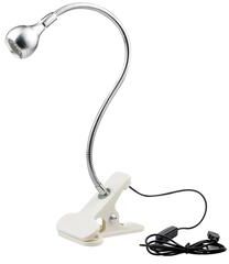 Friendly Fresh Finds Flexible USB Clip Reading Light Adjustable Bedside Lamp For Study And Reading silver Shell white