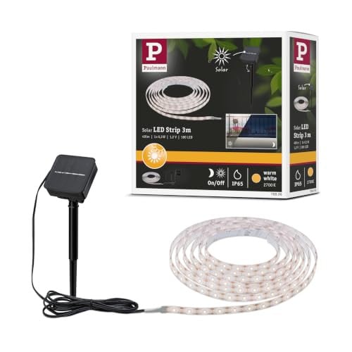 Paulmann Solar LED-strip warmwit met schemeringssensor, 3 meter