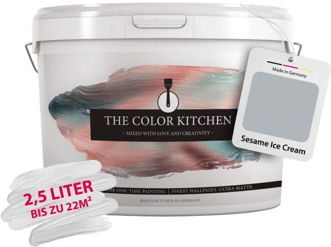 A.S. Création Wandfarbe The Color Kitchen Sesame Ice Cream Grau Matt 2,5 l Hohe Deckkraft (DD125520)