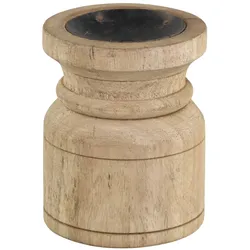 Chic Antique Grimaud Kerzenständer aus Holz, H13/D10 cm