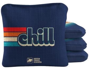 Skip's Garage Retro Blue Dual Sided Cornhole Bags