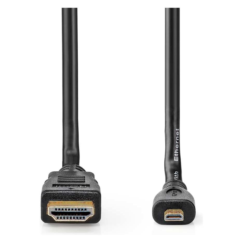 Nedis High Speed HDMI Kabel mit Ethernet | HDMI Stecker | HDMI Micro Stecker | 4K@30Hz | 10.2 (1.50 m) (CVGL34700BK15)