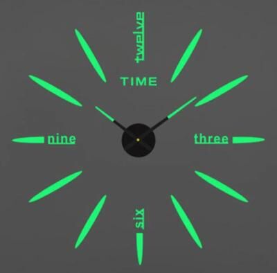 Inspire Essentials Large 3D Wall Clock Luminous DIY Modern Silent Wall Decor 2